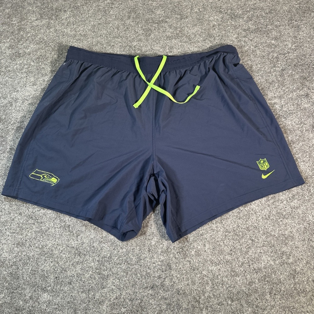 Seattle Seahawks Nike NFL On Field Practice Shorts Mens 3XL Blue Training